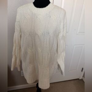 American Eagle Outfitters Cream Cable Knit Sweater